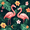Flamingo Leaves Pattern, variant on Yayeee Kids Hooded Towels Toddler Soft Absorbent Beach Bathing Wrap 50" x 23.5", Flamingo Floral Pattern