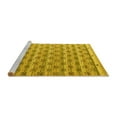 thumbnail image 2 of Ahgly Company Machine Washable Indoor Round Abstract Yellow Modern Area Rugs, 5' Round, 2 of 4