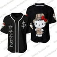 thumbnail image 2 of Wdaidj 2024 New arriavl peso pluma Hello Kitty baseball jersey casual vacation sports outfits oversized baseballs shirt, 2 of 2
