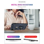 ULAK iPhone XR Case with Ring Holder, Heavy Duty Shockproof Kickstand Phone Case for Apple iPhone Xr for Men Boys Kids, Blue