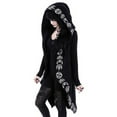 thumbnail image 5 of Odeerbi Cardigan For Women Loose Gothic Punk Jacket 2025 Long Sleeve Hooded Black Cardigan Coat Black, 5 of 9