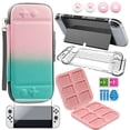 thumbnail image 1 of MesaSe For NintendSwitch OLED Accessories Set Storage Bag 9H Tempered Glass Protective Film Game Card Case PC Hard Shell Thumb Grip Cap, 1 of 9
