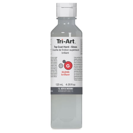 Tri-Art Top Coat Medium - Hard Gloss, 4 oz, Bottle