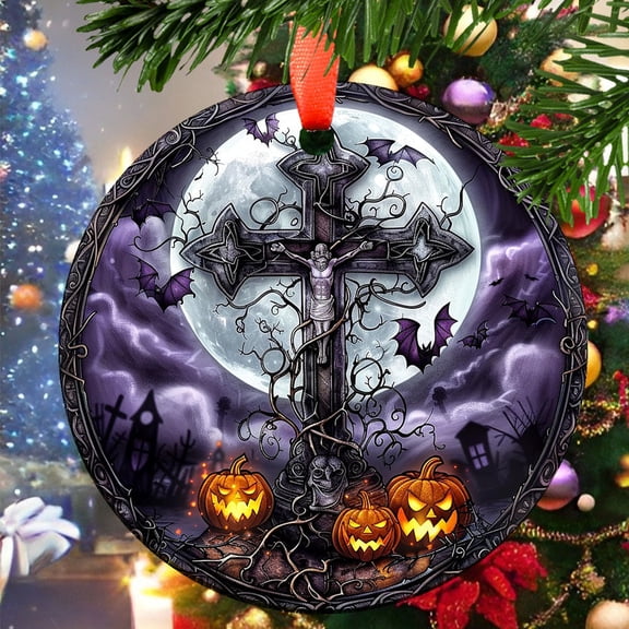 Cross 1 Christmas Ornament, Ceramic/Acrylic Ornament, Mother’s Day Keepsake, Valentine’s Day Decor, Festival Gift Ornament, Collectible 2025