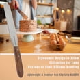 thumbnail image 2 of Stainless Steel Spatula Kitchen Utensil Chefs Knives Baking Tool - 6" Polished Blade, Wood Handle, 2 of 7