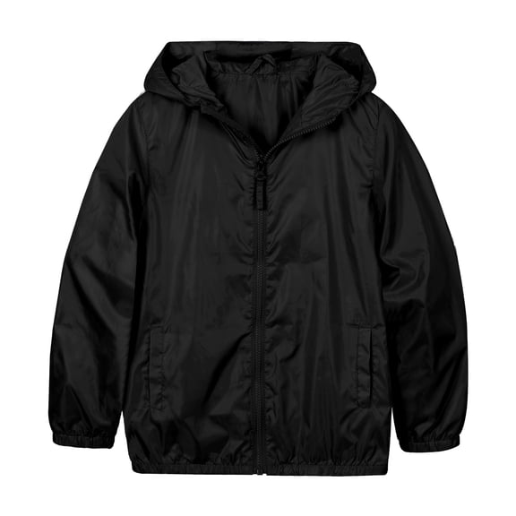 Boys Rain Jacket Lightweight Rain Coats for Kids Boy Waterproof Jacket Black 12