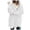 #01White, variant on Women Hooded Cardigan Fuzzy Jacket Winter Open Front Fleece Coat Outwear with Pockets Gray 3XL