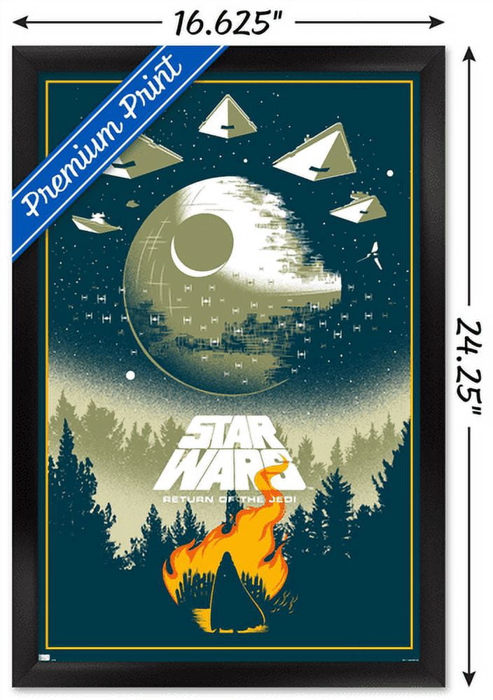 Star Wars: Return of the Jedi - Funeral Wall Poster, 14.725" x 22.375", Framed