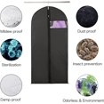 thumbnail image 2 of 5 uds fundas de ropa transparente Visible ventana traje chaqueta cubierta antipolvo impermeable polilla humedad 60x127cm negro, 2 of 5