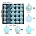 thumbnail image 3 of RKZDSR 25PCS 2.36inch Vintage Scratch & Crack Painted Christmas Tree Ornaments - Retro Decorative Pendants Xmas Balls for Birthday Parties, Weddings - Warm Family Holiday Ambiance Decor Light Blue, 3 of 8