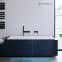 Voltaire 60 x 30 Reversible Drain Soaking Drop-in Bathtub in Glossy White with Integrated Overflow, Drain Included