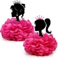 thumbnail image 5 of piezas de centros de mesa de princesa para niñas, decoración de mesa de princesa, bola de pompón de papel, flor de papel, adorno de mesa de princesa para cumpleaños de niñas, decoraciones de mesa de, 5 of 5
