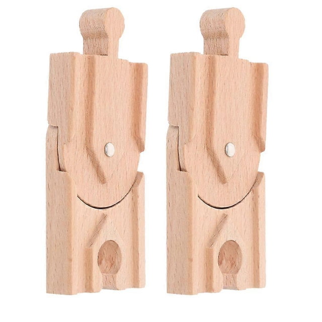 2Pcs Kids Wooden Train Track Toy DIY Railway Train Track Toy Children Plaything