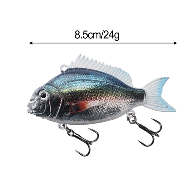 VIB 3D Soft Fishing Lures Dynamic Swimbait Vibration Sinking Sea Fishing Baits