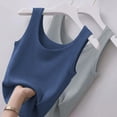 thumbnail image 3 of Chaleco sexy sin mangas para mujer, camisola de punto con cuello redondo, camiseta blanca y negra de Color puro, camiseta sin mangas ajustada de talla grande, 3 of 4