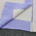 thumbnail image 6 of Lovskoo 2024 Cardigan Sweaters for Women Loose Casual Long Sleeve V-Neck Color Blocking Knitted Open Front Oversized Button Lightweight Sweater Coat Cardigan Outwear Purple, 6 of 9