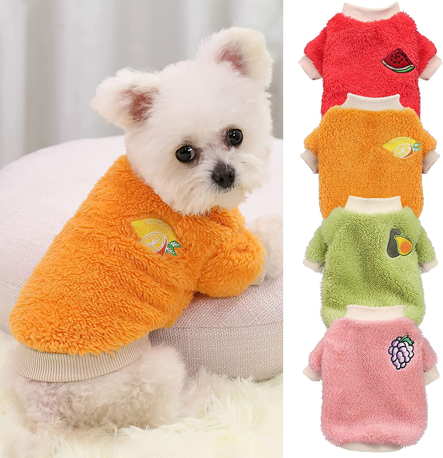  Dog Sweater Hoodie Winter Puppy Hoodies for Small Dogs Boy  Girl Teddy Fleece Pet Sweatshirt Clothes Outfits Cold Weather Dog Coat Warm  Cat Apparel for Chihuahua Yorkie Clothing (Medium, Blue) 