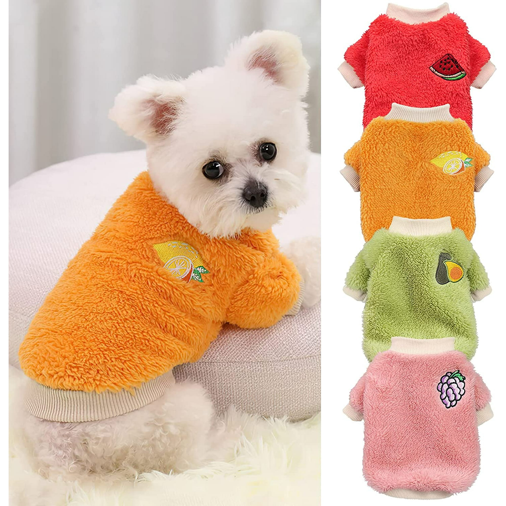 QWZNDZGR Dog Sweaters for Small Dogs, Pet Girl Dog Clothes, Fleece Puppy  Sweater for Extra Small Dogs, Cold Weather Chihuahua Sweater Teacup Yorkie