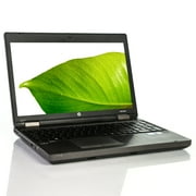 HP ProBook 6560B 15.6" PC Laptop, Intel Core i5, 8GB RAM, 500GB SSD, DVD-ROM, Windows 10 Pro, Black (Refurbished)