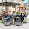 thumbnail image 2 of Outsunny 6 Pieces Patio Dining Set Wicker Outdoor Furniture Set, 2 of 10