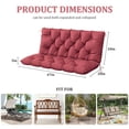 thumbnail image 7 of Kimunuk Outdoor Porch Swing Cushion, 47" X 40" X 5" Waterproof Bench Chair Replacement Cushion with 6 Ties for Patio, Fuchsiared, 7 of 7