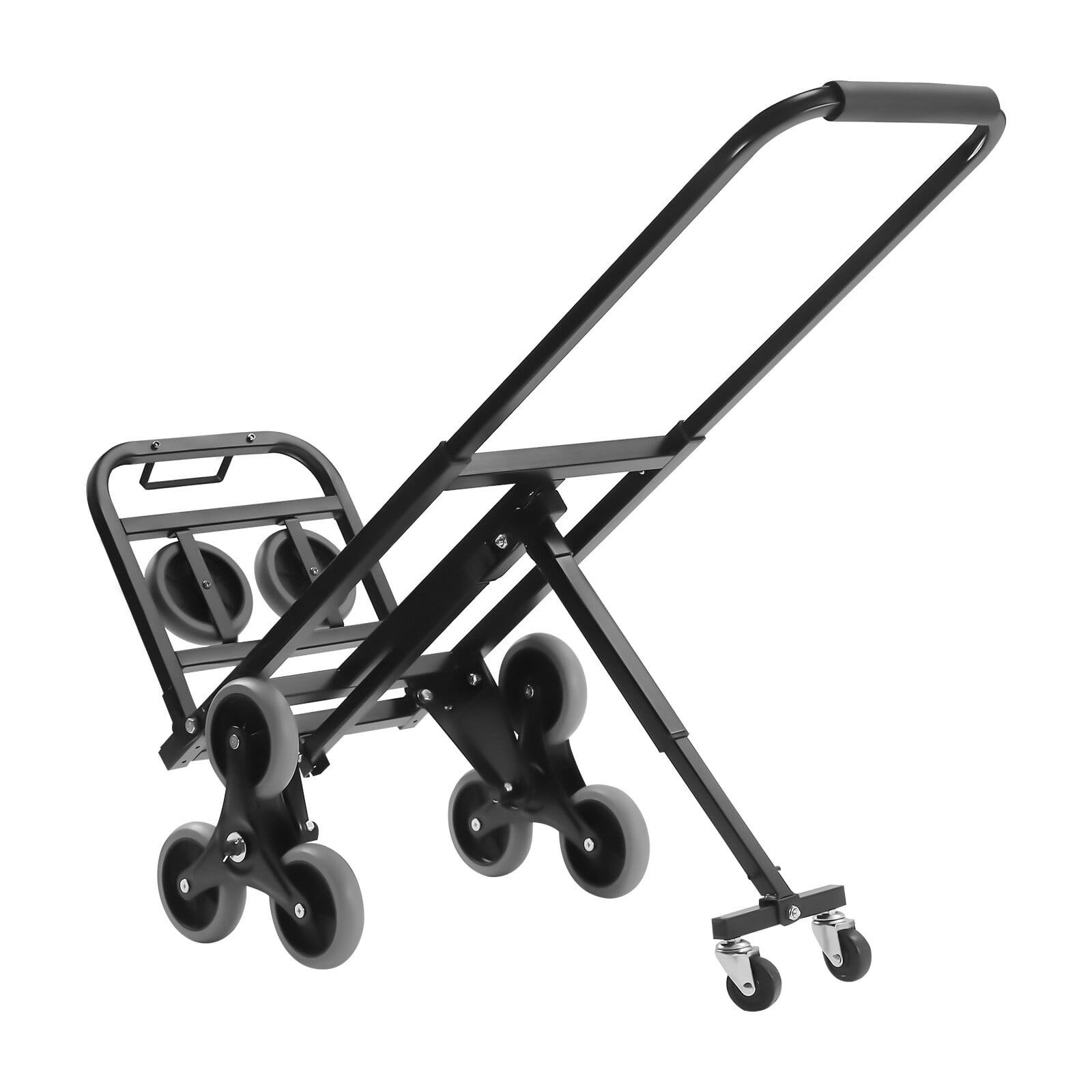 Foldable Climbing Cart, Heavy Duty Folding Hand Truck Dolly Cart with Telescoping Handle, for Offices, Campsites, Event Venues, Catering, Moving, Express Delivery, Warehouses, and Laundry