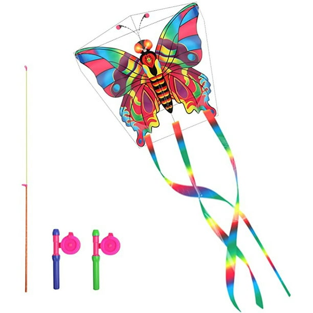 Huge Kite Easy to Fly Butterfly Kite with Holding Fishing Rod for Kids and  Adults for Beach Trip Park Family Outdoor 