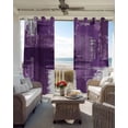 thumbnail image 4 of Purple Abstract Blackout Curtains 63 Inches Long for Bedroom, Modern Mottled Art Oil Painting Thermal Insulated Room Darkening Black Out Window Curtain Panels Grommet Drapes for Living Room, 4 of 8