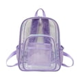 thumbnail image 3 of Backpack Clear PVC Stadium Approved Transparent See Through Book Bag Lightweight Waterproof 10.2in Sports Concert Travel Daypack by MPOISVA, 3 of 7