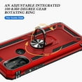 thumbnail image 5 of Xhy Moto G Play 2024 Case with Magnetic Ring Kickstand Military Grade Full Body Double Layer Rugged Durable for Motorola G Play 2024 Phone - Red, 5 of 8