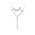 thumbnail image 1 of Lovely Face Dressed Up As A Cat Expression Toothpick Flags Heart Lable Cupcake Picks, 1 of 3