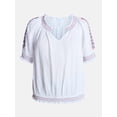 thumbnail image 6 of Time and Tru Women's Embroidered Peasant Top, Sizes XS-XXXL, 6 of 6