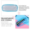 thumbnail image 3 of Trousse Transparente en PVC avec Fermeture Éclair, Sac à Stylos Portable pour Étudiants, Bleu Ciel, 3 of 9
