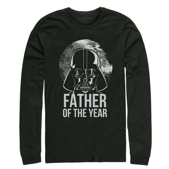 Men's Star Wars Darth Vader Father of the Year  Long Sleeve Shirt Black Medium