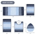 thumbnail image 5 of Ileading Traditional 5 Piece Large Size Microfiber Washable Bathroom Rug Set, 5 of 8