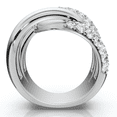 thumbnail image 3 of Pompeii 2Ct Interlocked Brittany Diamond Ring 10k Gold Lab Grown Right Hand Band, 3 of 6