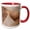Red/White, variant on 3drose, Image of Abstract Trendy Geometrical Copper Marble Triangle Shapes, 15oz Two-tone Red Mug