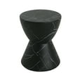 thumbnail image 7 of GDF Studio Black Marble Finish Hourglass-Shaped Outdoor Lightweight Concrete MgO Side Table, 7 of 7