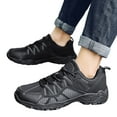 thumbnail image 3 of Mens Shoes,Fashionable Pattern Sports Sneakers for Outdoor Mountaineering Travel with Thick Comfortable Sole and Secure Lace Up Design,Shoes for Men,Black,10, 3 of 9