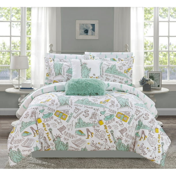 Travel Theme 9 Or 7 Piece Comforter Set Walmart Com Walmart Com