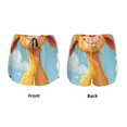 thumbnail image 5 of Lsque Happy Goat In Meadow Printed Women's Running Shorts with Liner Pockets,Elastic Quick Dry Workout Athletic Gym Yoga Shorts,Womens High Waist Shorts-Small, 5 of 9