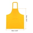 thumbnail image 2 of Unique Bargains 4pcs Kitchen Cooking Aprons 75x65cm Polyester Artist Painting Apron with 2 Pockets for Women Men Chef, Yellow, 2 of 5