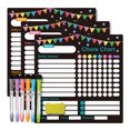 thumbnail image 1 of Primegos 3 Pcs Tableau Blanc Magnétique avec Stylo, Support Magnétique en Caoutchouc, Surface Résistante aux Taches, Tableau de Récompense pour Enfants, 1 of 8