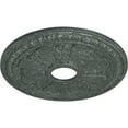 thumbnail image 3 of Ekena Millwork 18 1/8"OD 3 5/8"ID x 1 1/8"P Raymond Ceiling Medallion (Fits Canopies up to 5 1/8"), Hand-Painted Athenian Green Crackle, 3 of 5