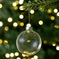 Northlight Transparent Glass Christmas Ball Ornaments - 3.25" (80mm) - Clear - 6ct