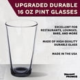 thumbnail image 3 of Beer Glasses 16 oz. Set of 10, Bulk Pack - Pint, Groomsmen gifts, Barware - Black, 3 of 5