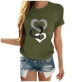 thumbnail image 1 of Birdeem Mode Femme Décontracté Col Rond Imprimé Blouse Manches Courtes T-Shirt Hauts d'Été, 1 of 1