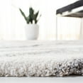 thumbnail image 5 of SAFAVIEH Cyrus Lance Abstract Shag Area Rug, Gray/Beige, 5'5" x 7'6", 5 of 11