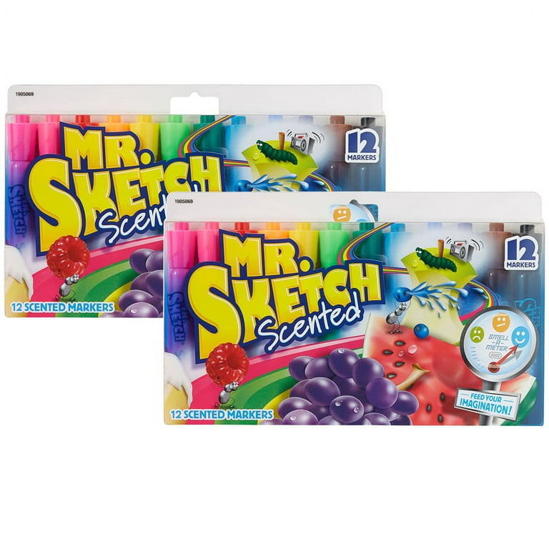 NEW 12x Mr Sketch Scented Markers Assorted Colours Pack Smelly