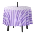 thumbnail image 1 of Vargottam Indoor/OutdoorRoundTablecloth 58 InchTablecloth with Umbrella Hole & Zip- Waterproof TableCloth TableCovers for Backyard Table -Lavender, 1 of 7